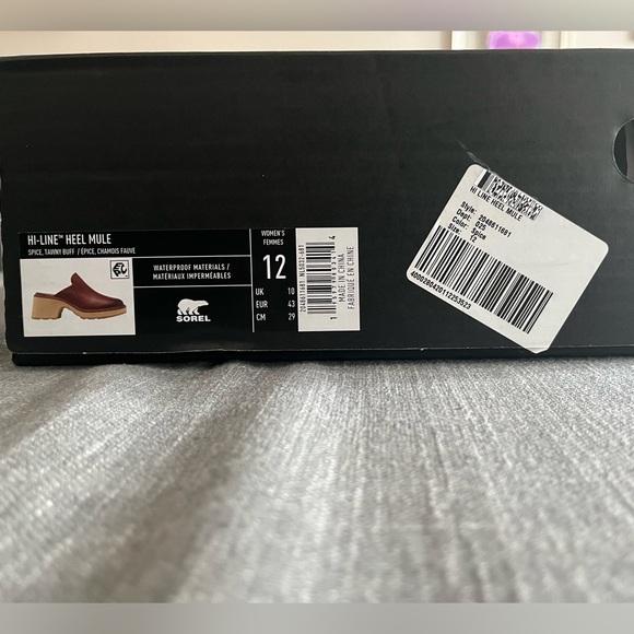 SOREL Women's Hi-Line Heel Mule Boot Clog Slide Size 12 NWB Spice Tawny Buff - Picture 7 of 7